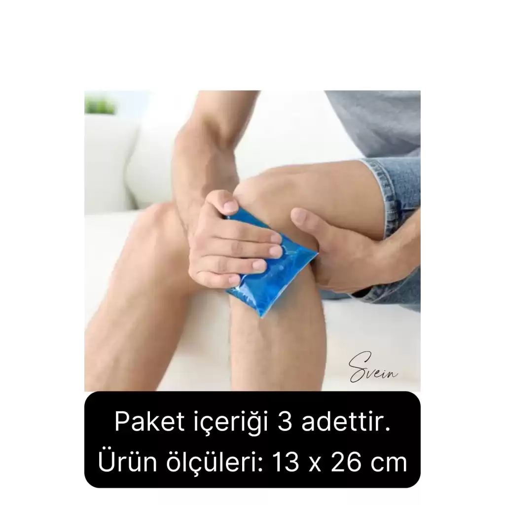 3lü Orta Boy Sıcak Soğuk Kompres Buz Jel Yeniden Kullanılabilir El Ayak Dirsek İlk Yardım Termojel