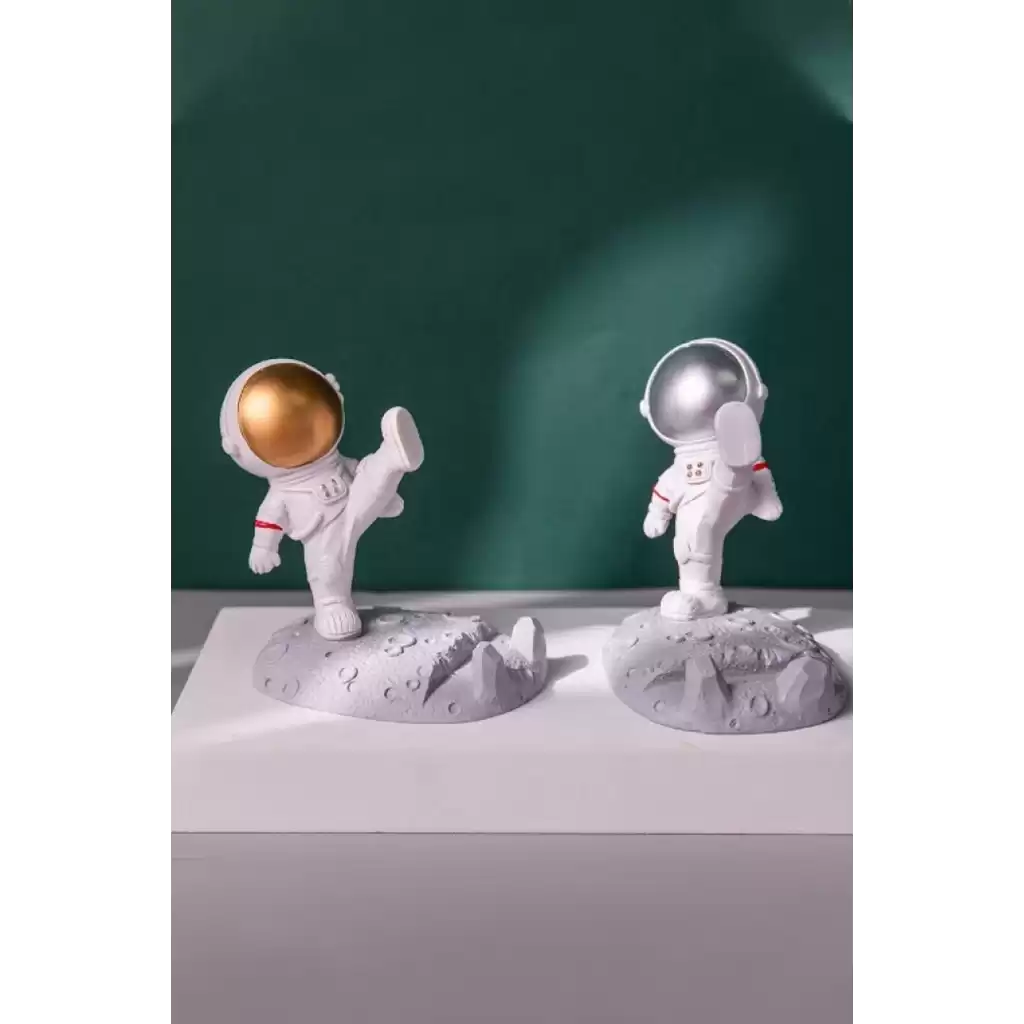 Masaüstü Sevimli Astronot Telefon Tutucu Standı Sağlam Tutunma Sallanmaz Dekoratif Evde Ofiste 1 Ad.