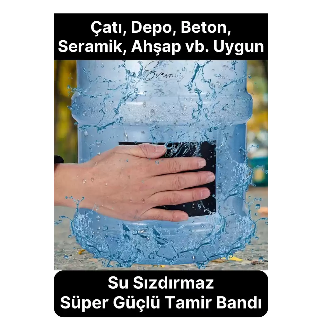 Süper Güçlü Su Geçirmez Sızdırmazlık Bandı Yama Bant Su Borusu Tamir Durdurma 48 mm x 1,2 mt