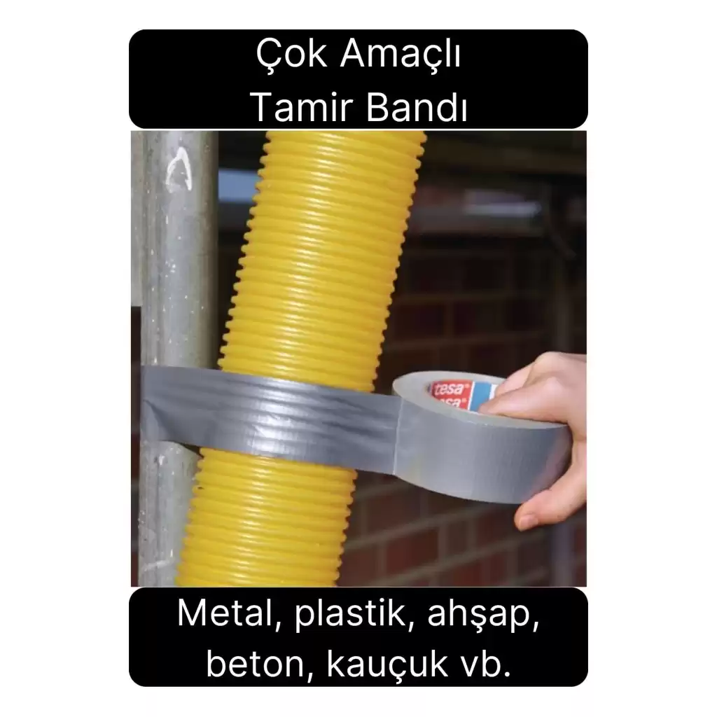 Çok Amaçlı Su Geçirmez Sızdırmaz Dayanıklı İzolasyon Gri Tamir Bandı 48 Mm 10 Mt 1 Adet