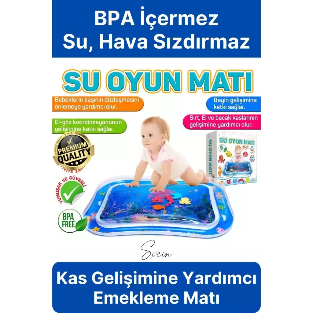 Dayanıklı Sızdırmaz Su Oyun Matı Bebek Aktivite Oyuncağı BPA İçermez Emekleme Zamanı Duyusal Gelişim