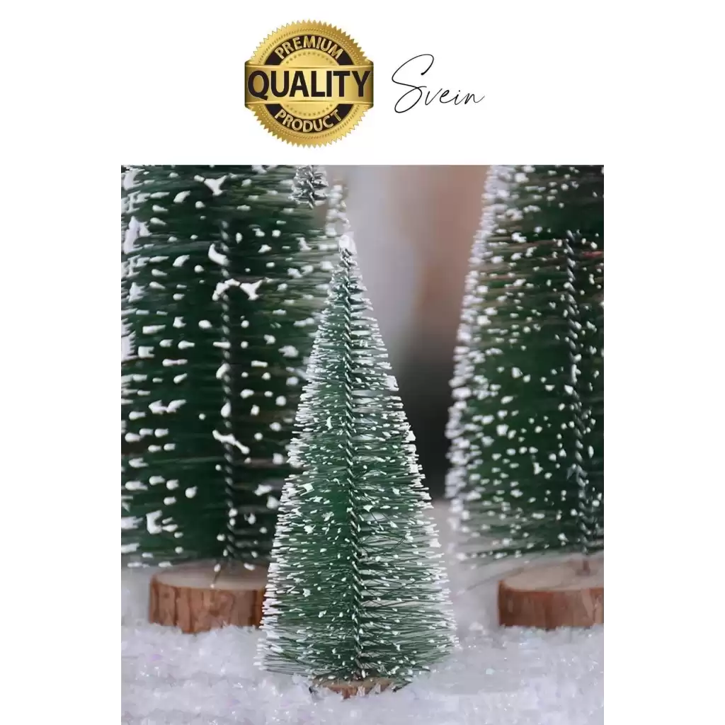 3 Boy Mini Çam Ağacı Masaüstü Minyatür Dekorasyon Süs Kar Yeni Yıl Noel Yapay Sedir Ağacı Seti Küçük
