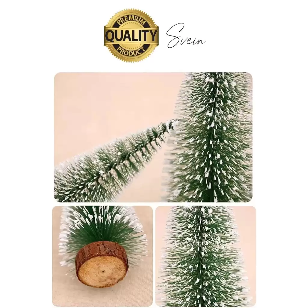3 Boy Mini Çam Ağacı Masaüstü Minyatür Dekorasyon Süs Kar Yeni Yıl Noel Yapay Sedir Ağacı Seti Küçük