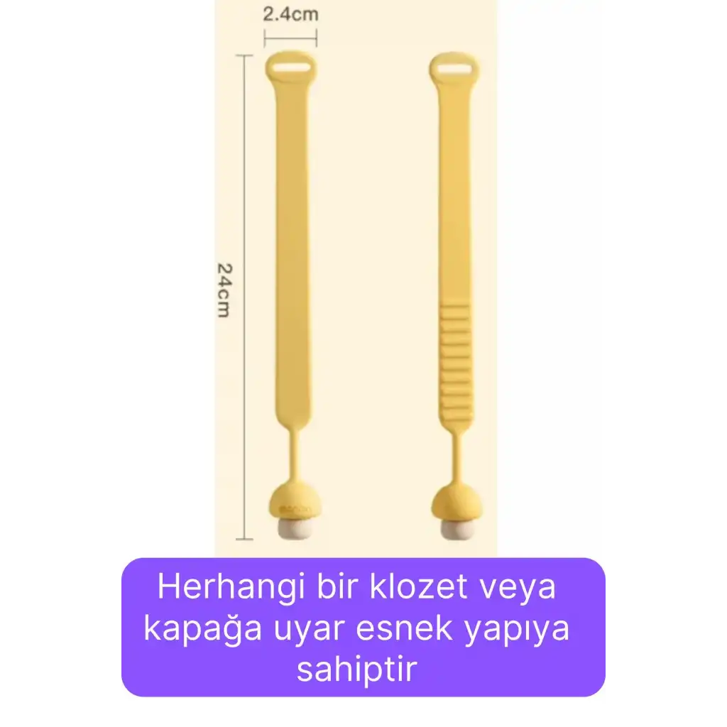 2 Adet Klozet Kapağı Kaldırma Hijyen Aparatı Tutucu Mantar Tasarım Silikon Esnek Pratik Banyo İçin