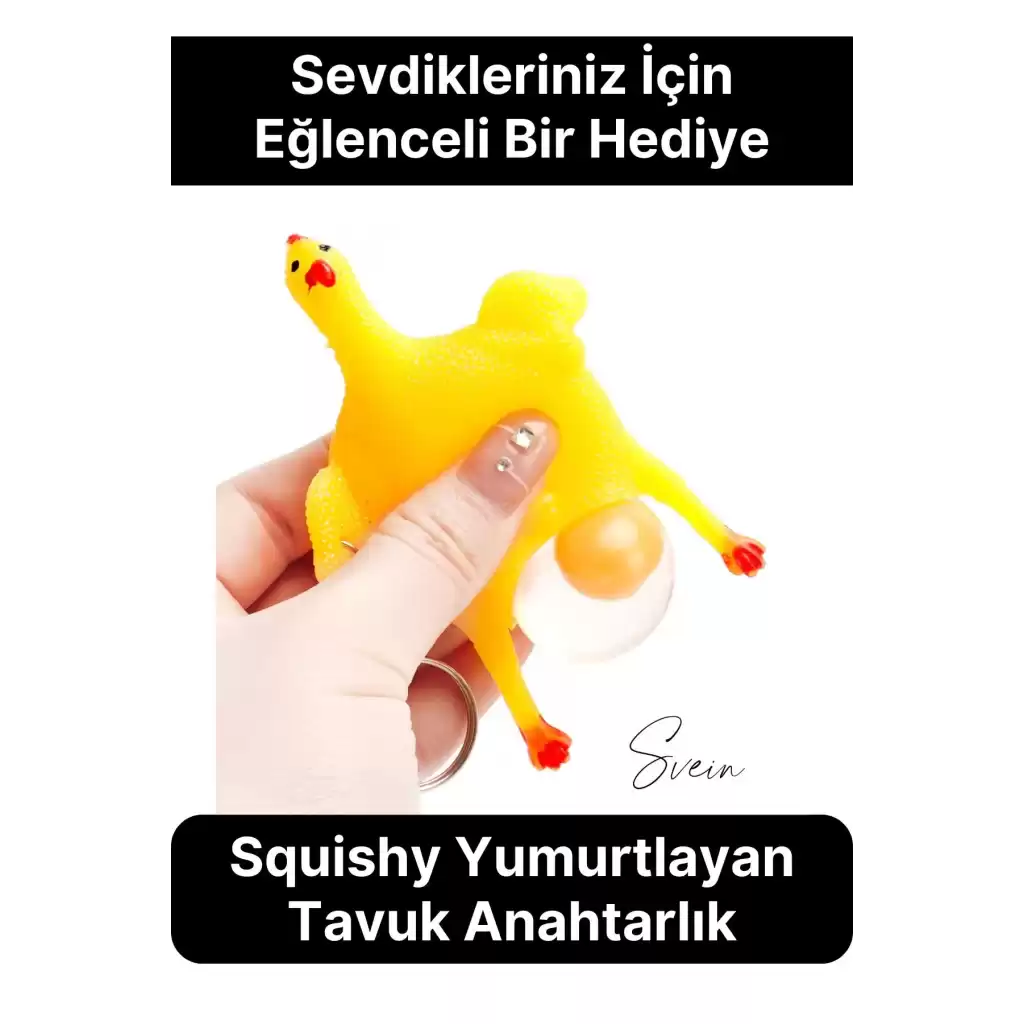Squishy Yumurtlayan Tavuk Anahtarlık Civciv İlginç Komik Sevmli Aksesuar Hediye Oyuncak Arkadaşa