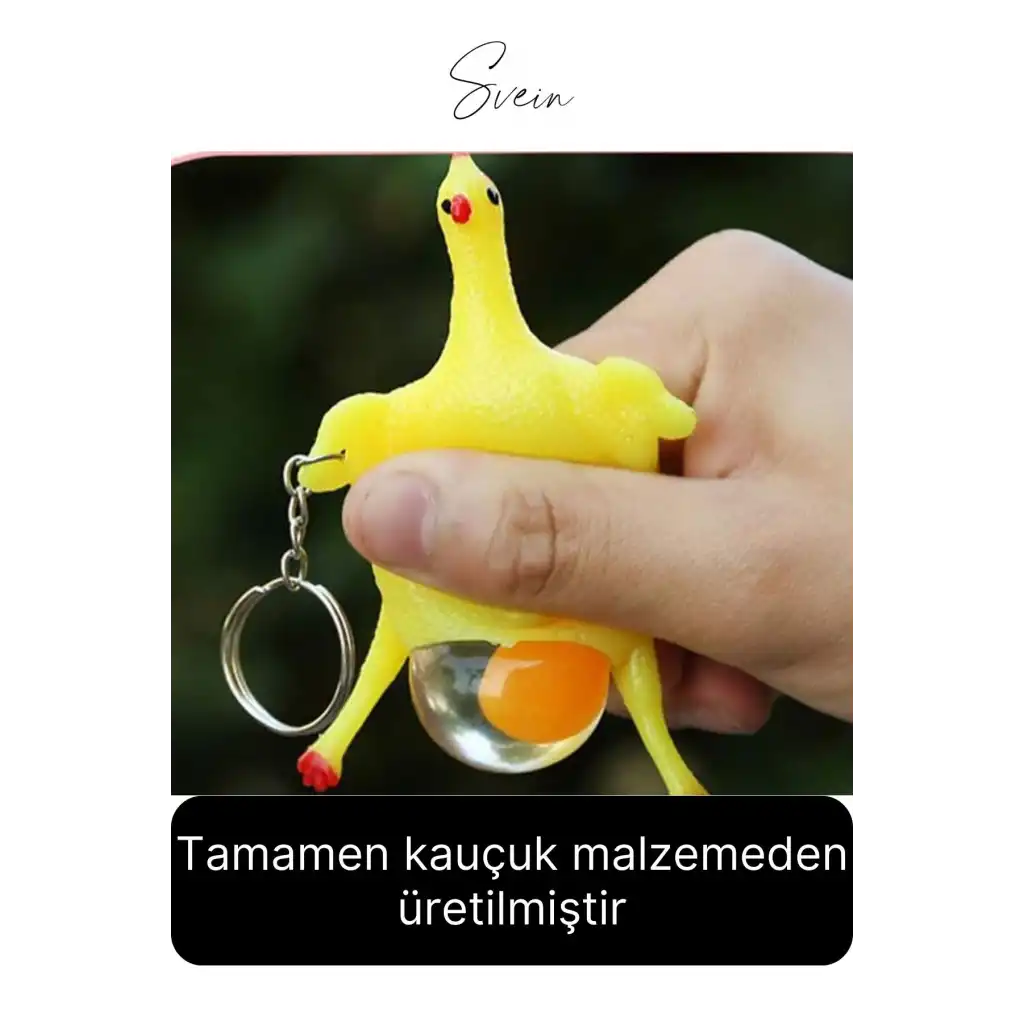 Squishy Yumurtlayan Tavuk Anahtarlık Civciv İlginç Komik Sevmli Aksesuar Hediye Oyuncak Arkadaşa