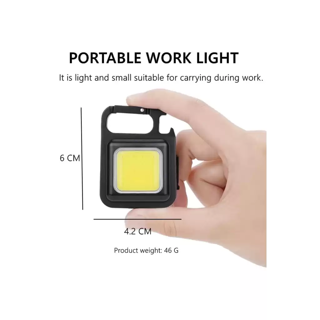 Premium Mini LED Anahtarlık 1000 Lümen El Feneri Usb Şarjlı Taşınabilir Metal Kamp Seyahat İçin
