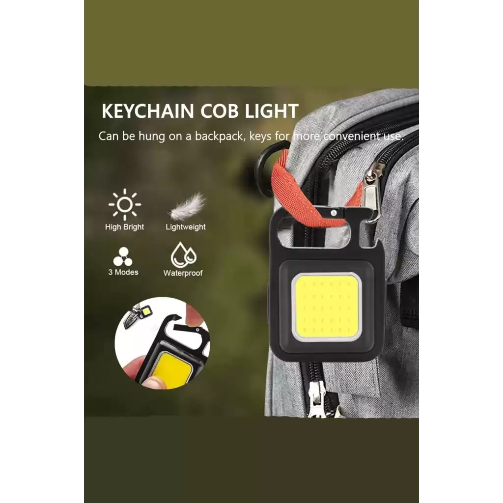 Premium Mini LED Anahtarlık 1000 Lümen El Feneri Usb Şarjlı Taşınabilir Metal Kamp Seyahat İçin