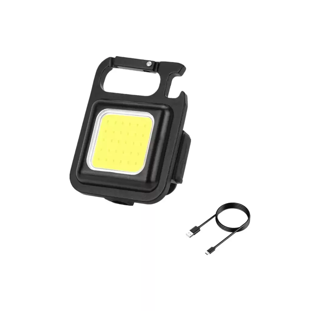 Premium Mini LED Anahtarlık 1000 Lümen El Feneri Usb Şarjlı Taşınabilir Metal Kamp Seyahat İçin