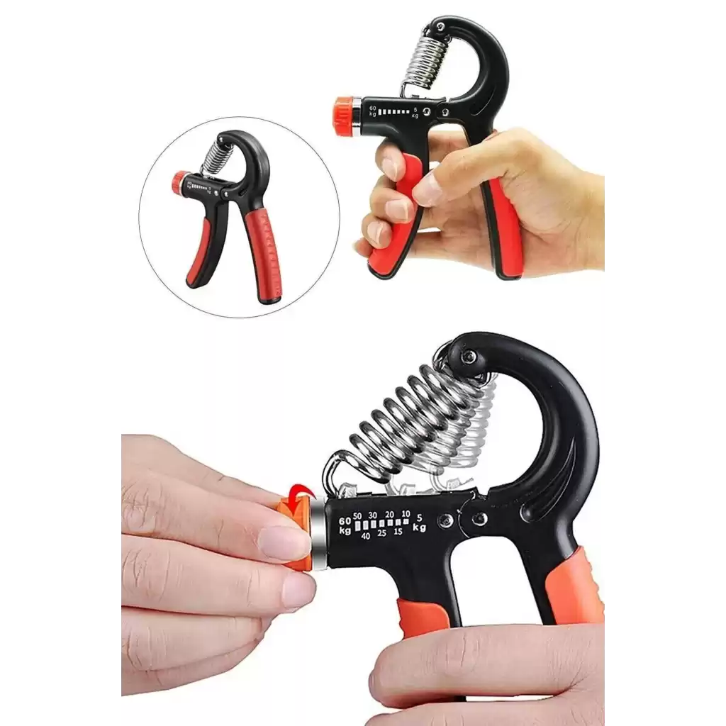 2li Ayarlanabilir El Yayı Kol Bilek Kası Parmak Güçlendirme Egzersiz Spor Aleti Direnç Yayı 5-60 Kg
