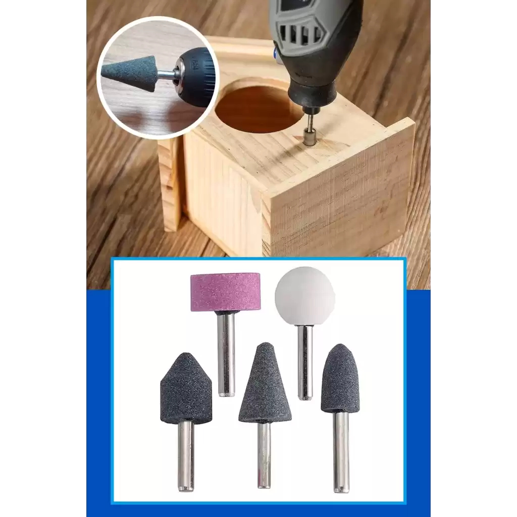 5 Parça Mini Taşlama Çapak Alma Oyma Şekil Verme Ahşap Metal Kalıpçı Seti Gravür Oyma Hobi Takımı