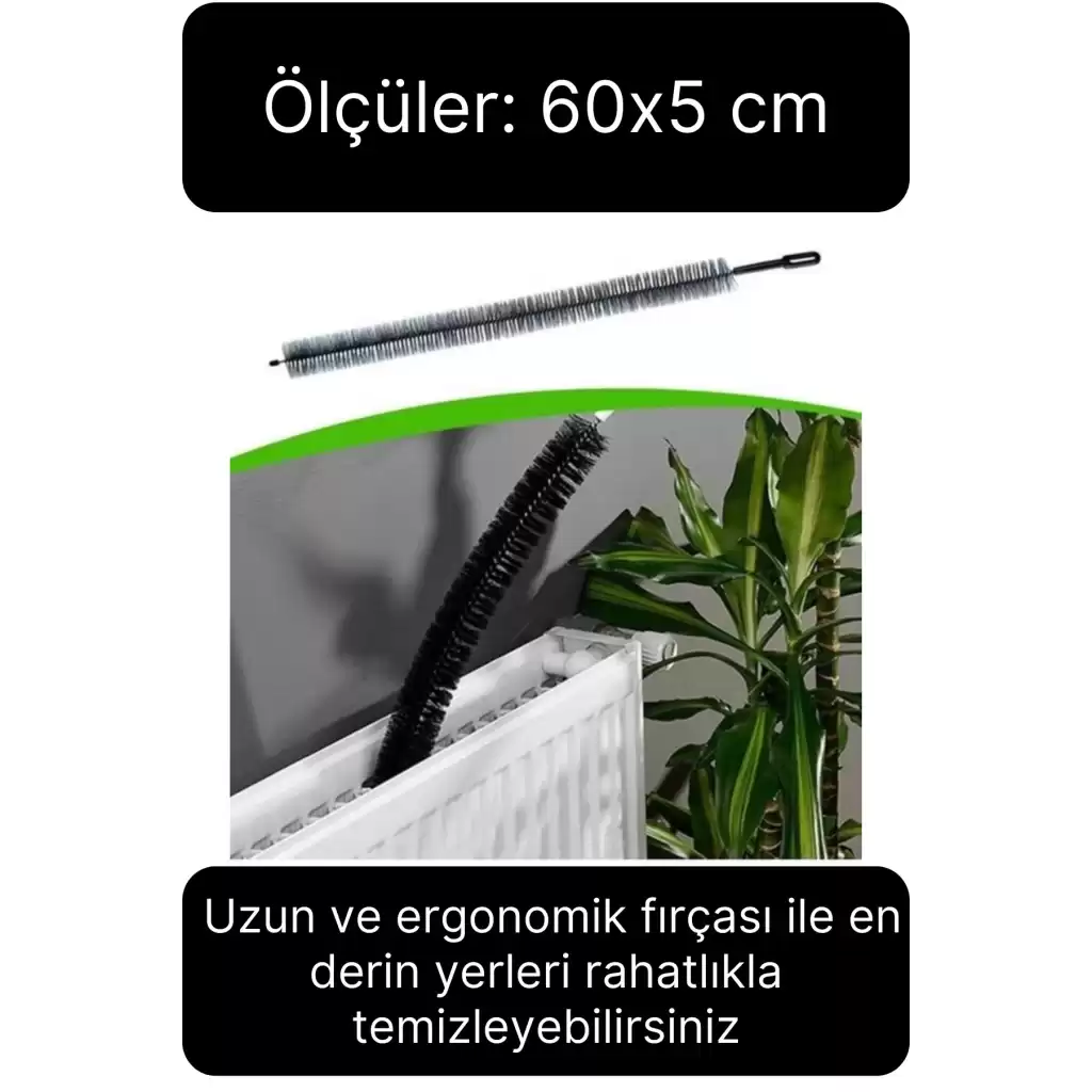 Pratik Esnek Bükülebilir Ergonomik Kalorifer Peteği Motor Dolap Altı Temizleme Fırçası
