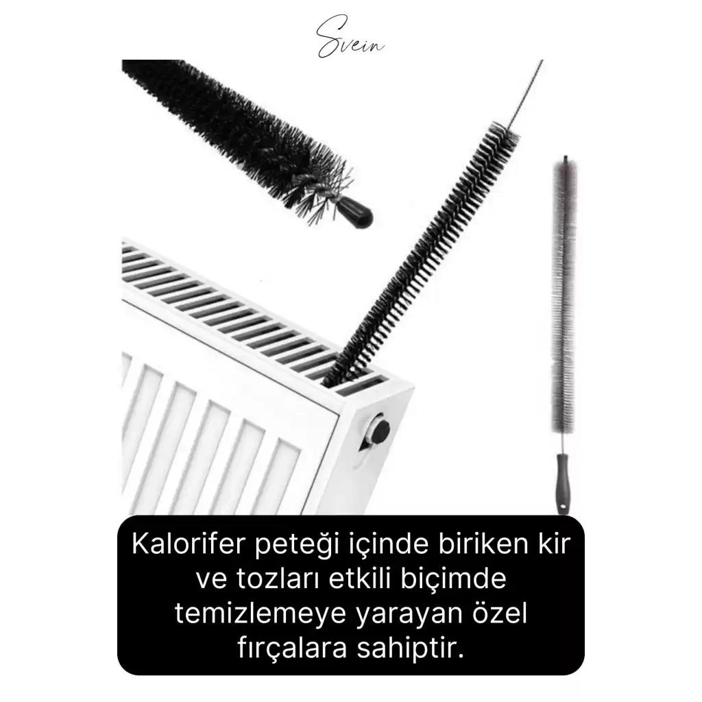 Pratik Esnek Bükülebilir Ergonomik Kalorifer Peteği Motor Dolap Altı Temizleme Fırçası
