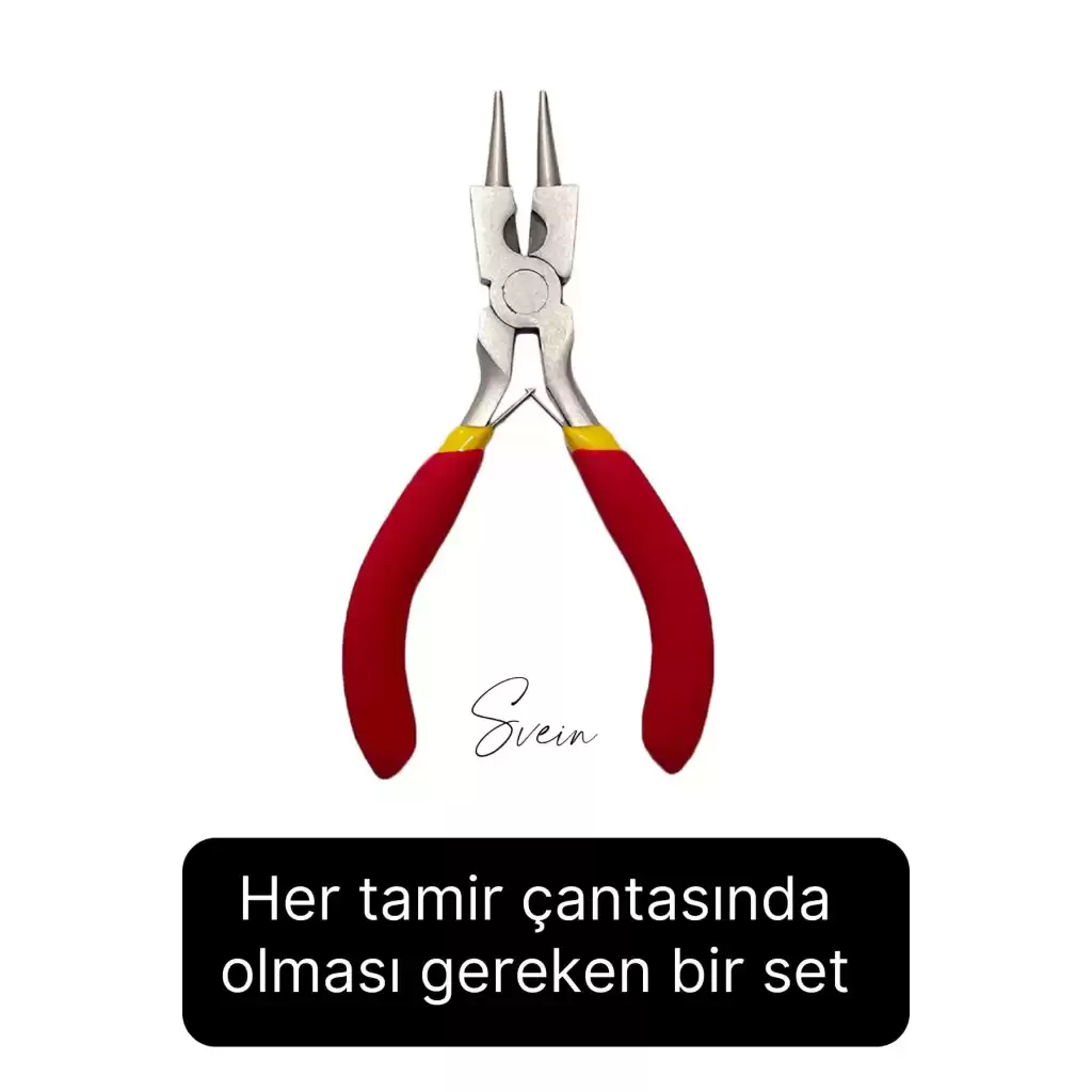 Premium Mini 4lü Karga Burun Yan Keski Kıvırma Pense Seti Hobi Bijuteri Takı Yapım El Aleti Çelik