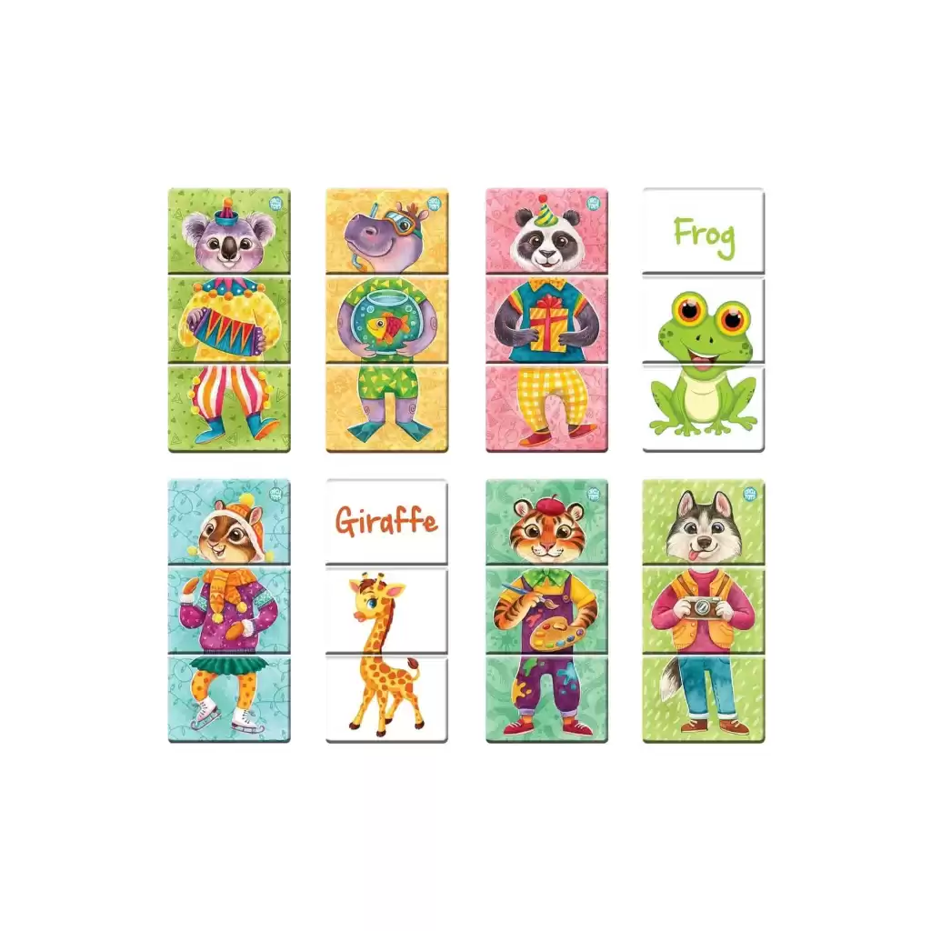 Premium Kutulu Eğitici Öğretici Animals Mix & Match Eşleştirme El Göz Koordinasyon Motor Beceri Oyun