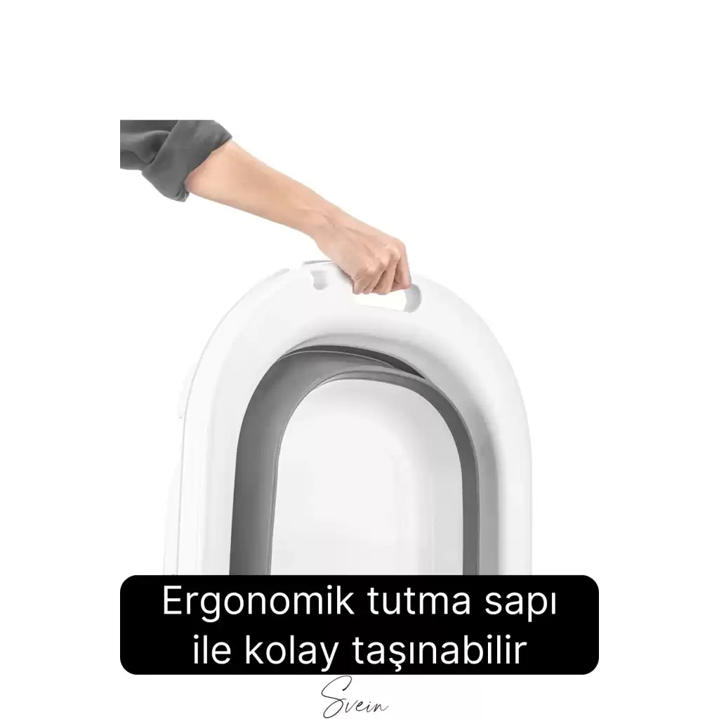 Premium Pratik Katlanır Yer Kaplamaz Ayaklı Bebek Yıkama Banyo Küvet Duş Kova Maşrapa Koçero Seti