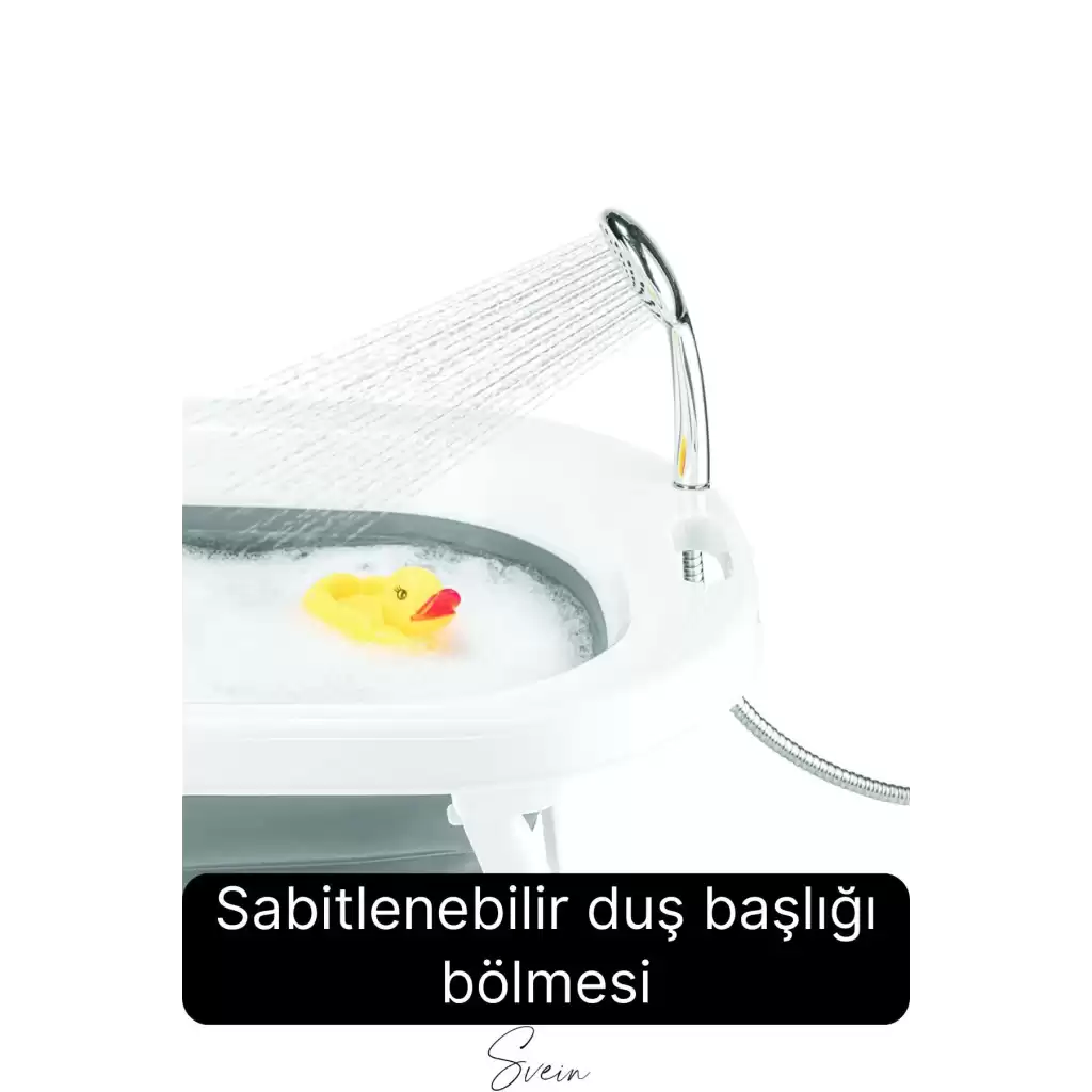Premium Pratik Katlanır Yer Kaplamaz Ayaklı Bebek Yıkama Banyo Küvet Duş Kova Maşrapa Koçero Seti