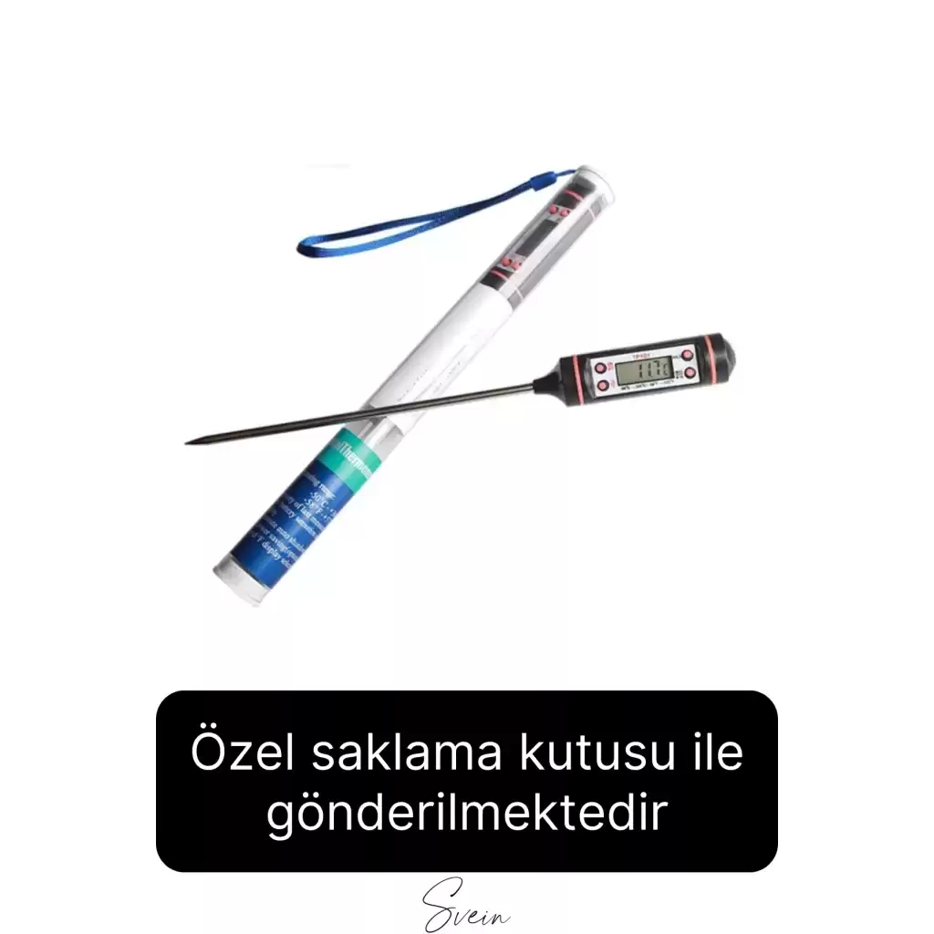 Dijital Gıda Et Tavuk Yemek Pişirme Çubuk Termometre Profesyonel Barbekü Sıcaklık Ölçer Mutfak