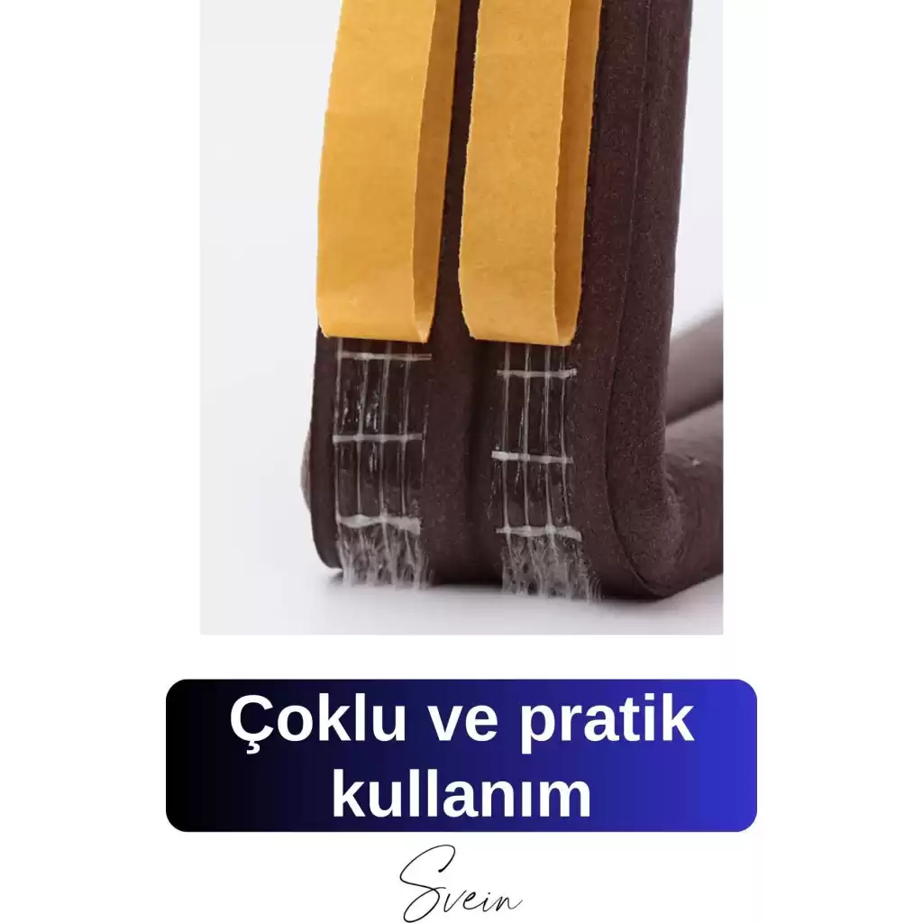 Kapı Pencere Fitili Soğuk İzolasyon Bandı Kendinden Yapışkanlı Güçlü Kauçuk Yalıtım Bant 2x10=20 Mt