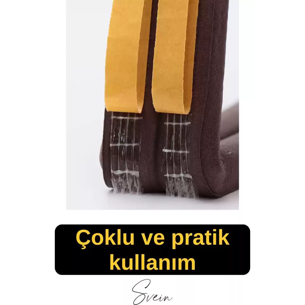 Pvc Doğrama Pencere Fitili İzolasyon Bandı Kendinden Yapışkanlı Kahve Kauçuk Yalıtım Bant 2x10=20 Mt