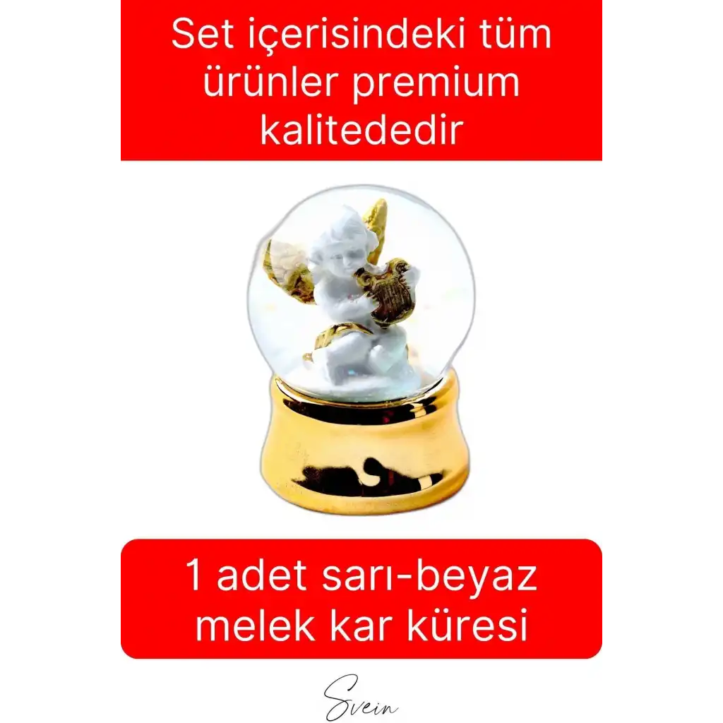 Deluxe Sevgililer Günü Anneler Günü Özel Kutulu Porselen Kahve Fincanı Kar Küresi Mum Hediye Seti