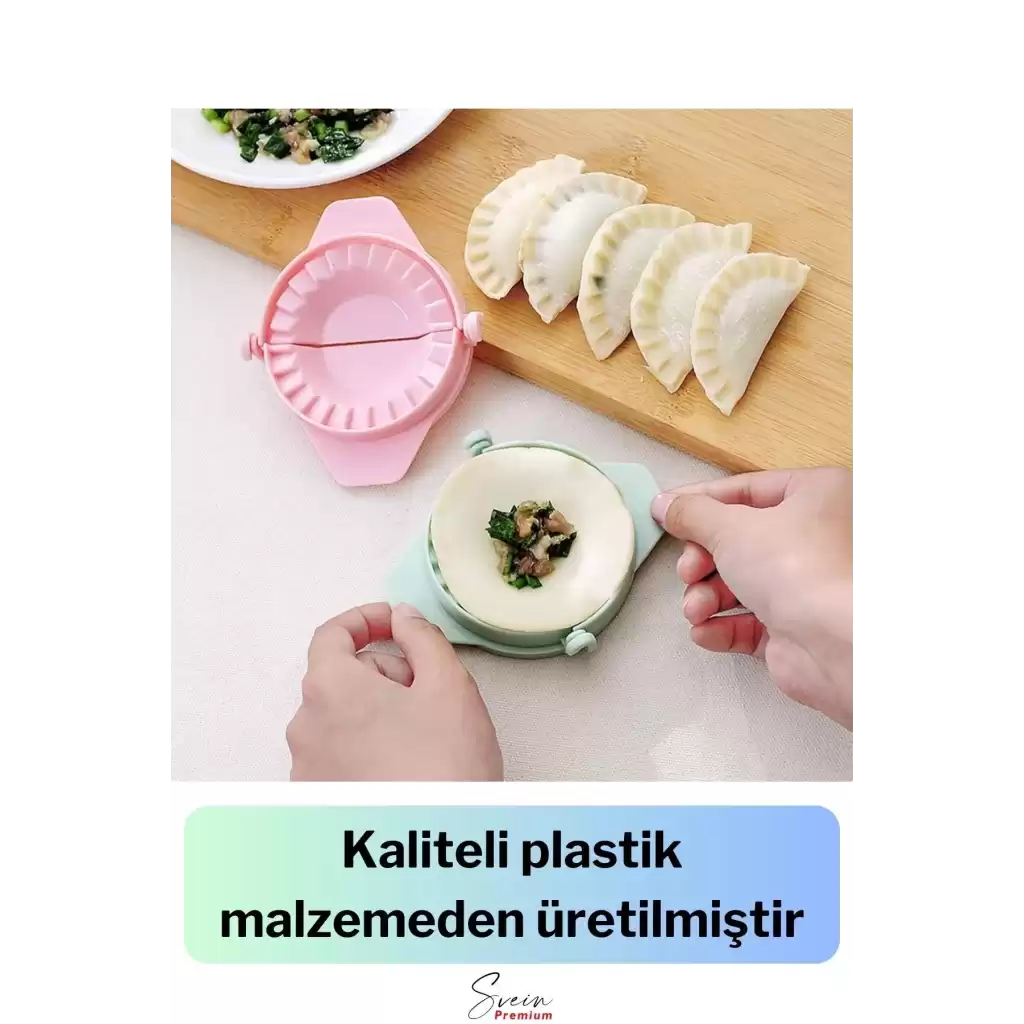 Premium 3 Boy Ravioli, Mantı, Kurabiye, Poğaça, Çi Börek ve Hamur Kalıbı Aparatı Pratik Şekil Verme