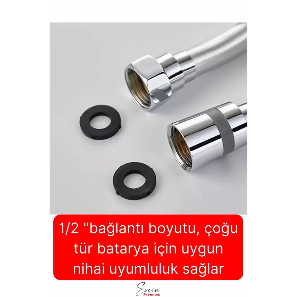 Yüksek Kalite 5 Katman Esnek Kırılmaz Çatlamaz Paslanmaz Sızdırmaz Banyo Duş Musluk Hortum 1,5 mt