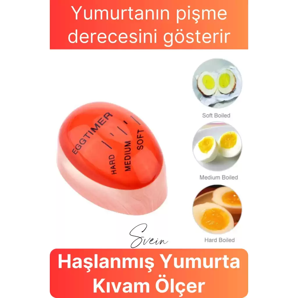 Dublör Yumurta Zamanlayıcı Göstergeli Egg Timer Pişirme Haşlama Süresi Kıvam Ayarlama Aparatı