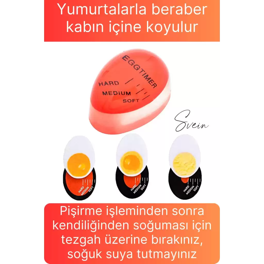 Dublör Yumurta Zamanlayıcı Göstergeli Egg Timer Pişirme Haşlama Süresi Kıvam Ayarlama Aparatı