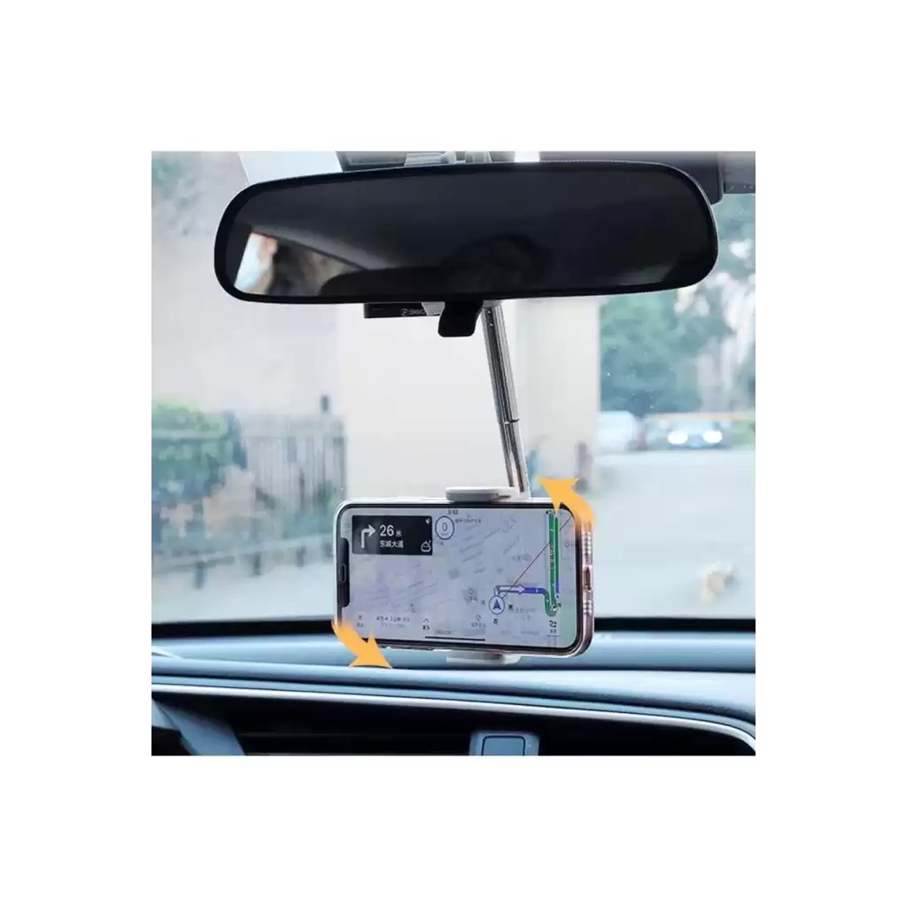 Premium Dayanıklı Araç İçi Oto Dikiz Aynası Akrobat Telefon Tutacağı GPS Takip Standı Universal