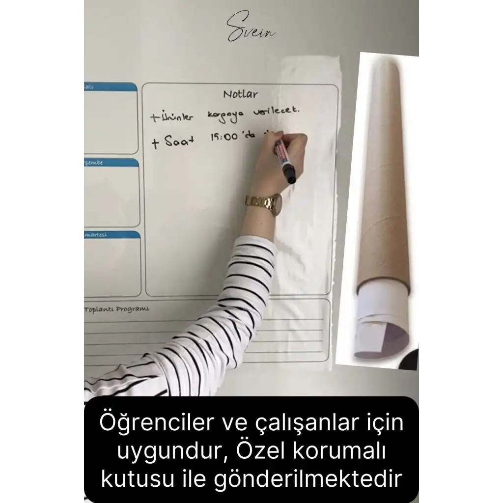 Kendinden Yapışkanlı Tutunabilen İz Bırakmaz Haftalık Planlayıcı Manyetik Duvar Sticker Takvim