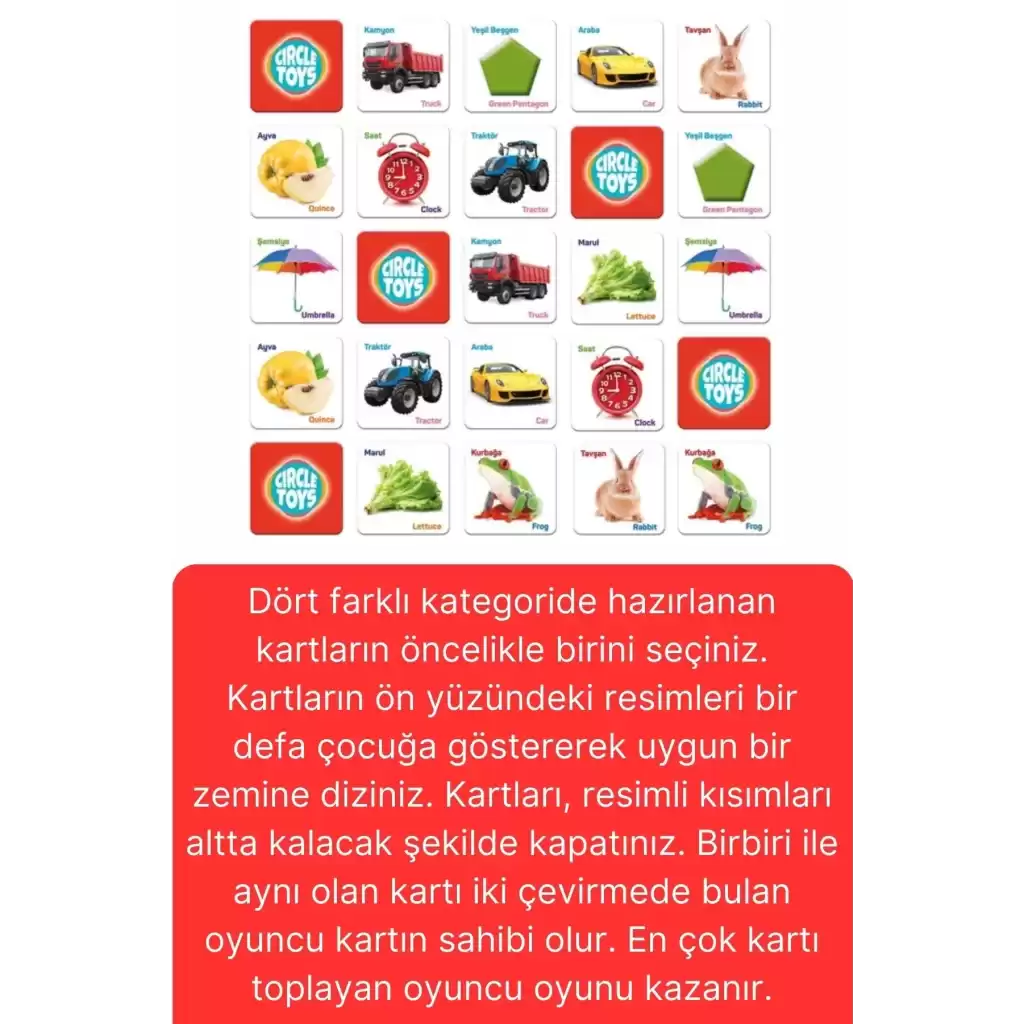 2li Süper Avantajlı Eğitici Öğretici Eşleştirme Oyunu Puzzle Yapboz Kutulu Görsel Algı Motor Beceri