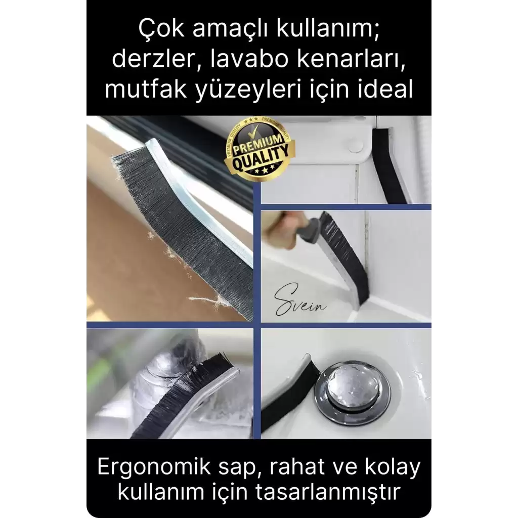 3 Adet Çok Amaçlı Multi İnce Temizlik Fırçası Derz Arası Banyo Mutfak Lavabo Detay Temizleme Aracı