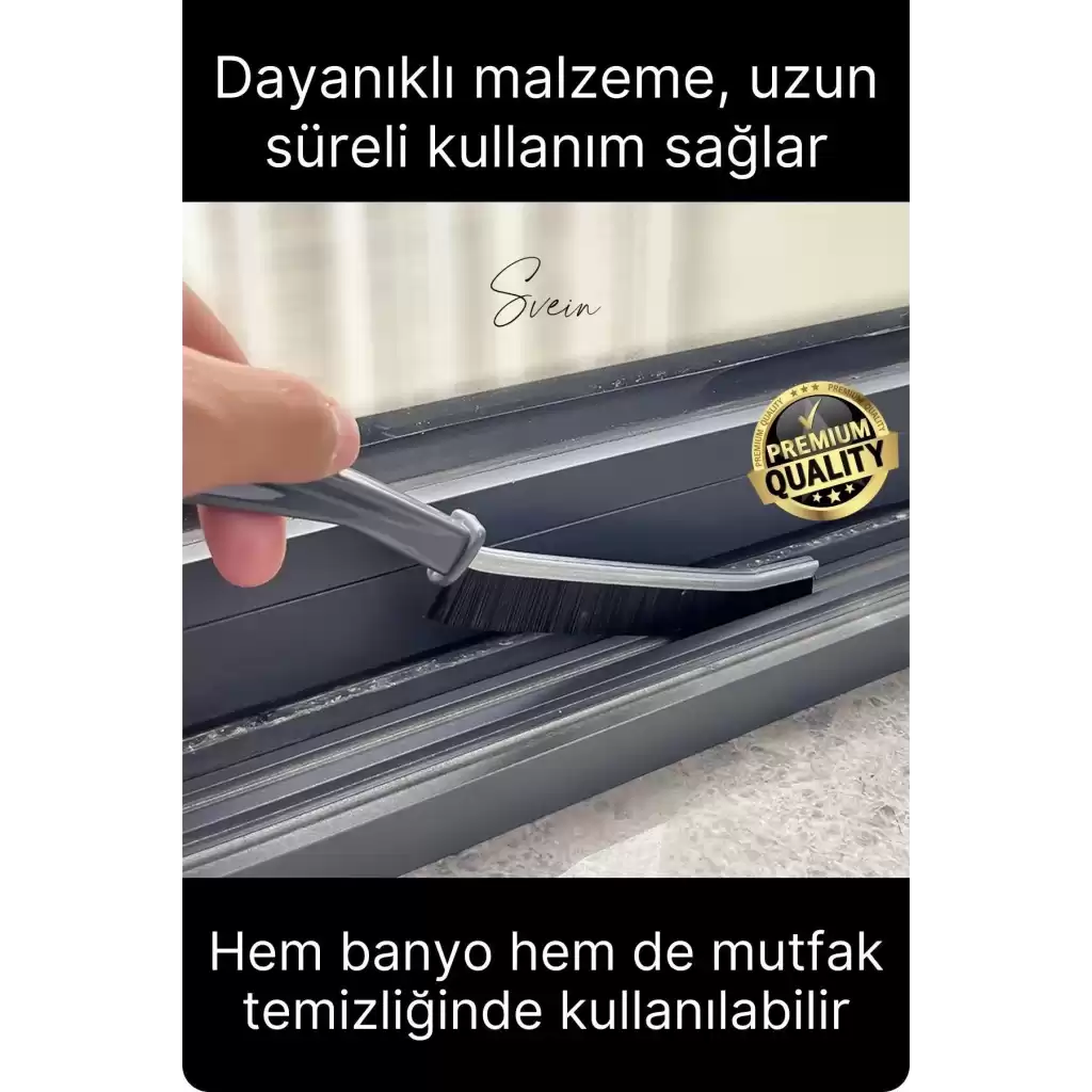 3 Adet Çok Amaçlı Multi İnce Temizlik Fırçası Derz Arası Banyo Mutfak Lavabo Detay Temizleme Aracı