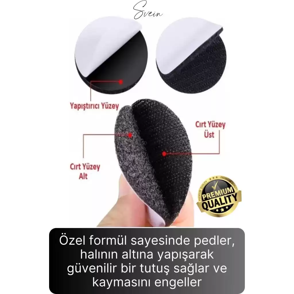 10 Adet Halı Kilim Koltuk Örtü Sabitleyici Kaydırmaz Cırt Kendinden Yapışkanlı Ped Yıkanabilir Bant