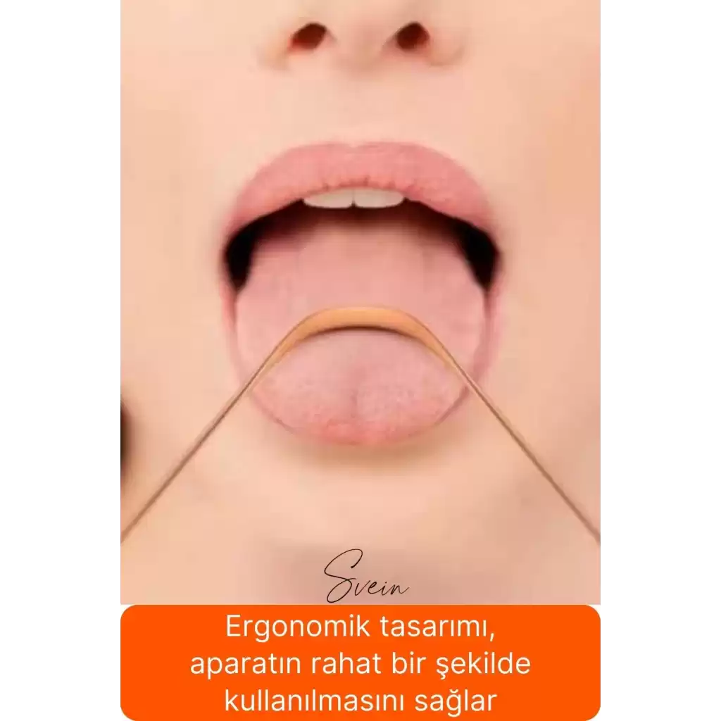 Paslanmaz Çelik Ağız Dil Temizleyici Aparat Bakır Renk U Şekil Kazıyıcı Kötü Koku Bakteri Giderici