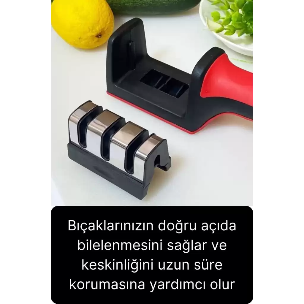 Profesyonel Bileme Aleti 3 Açılı Aşamalı Çok Fonksiyonlu Elmas Seramik Tungsten Çelik El Bıçakları