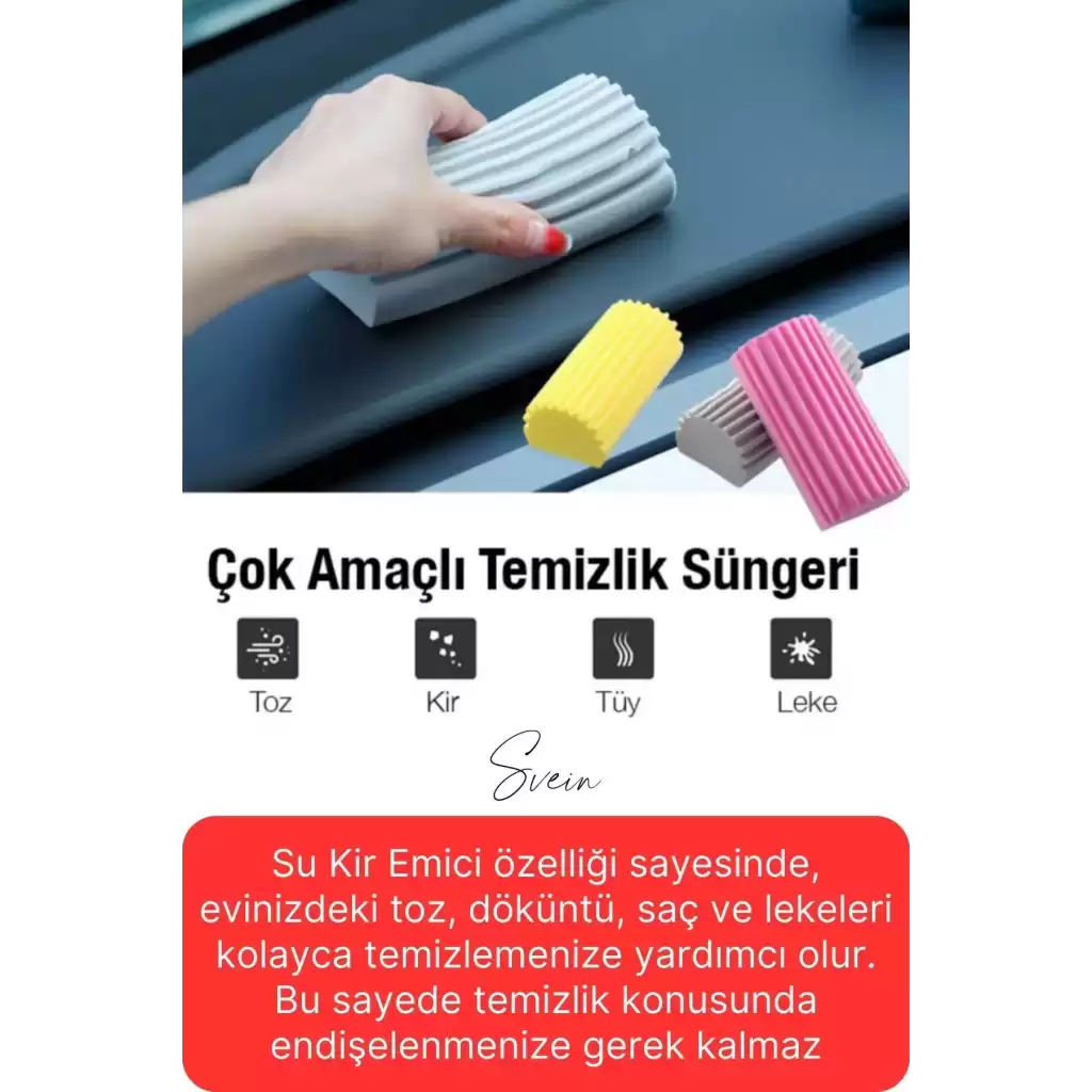 Sihirli Çok Amaçlı Nemli Silgi Toz Süngeri Mutfak Banyo Ev Araba Oto Temizlik Tekrar Kullanılabilir