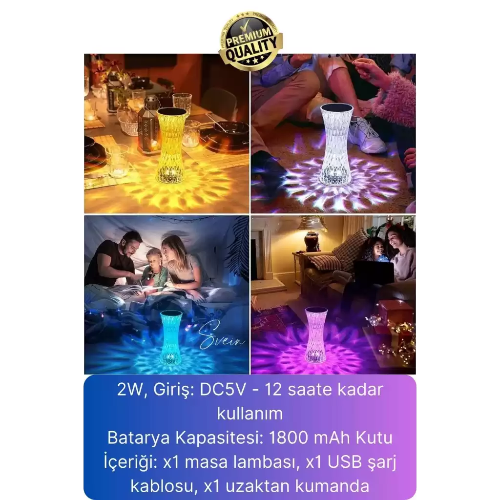 Özel Tasarım Mini 16 Renk Kristal Şarjlı Masa Lambası Led Abajur Dokunmatik Kumandalı Lambader Rgb