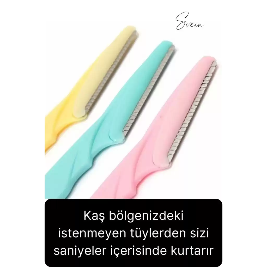 3lü Yüz Jileti Kaş Usturası Kadın Epilasyon Aleti Pratik Taşınabilir Kişisel Bakım Aparatı Epilatör