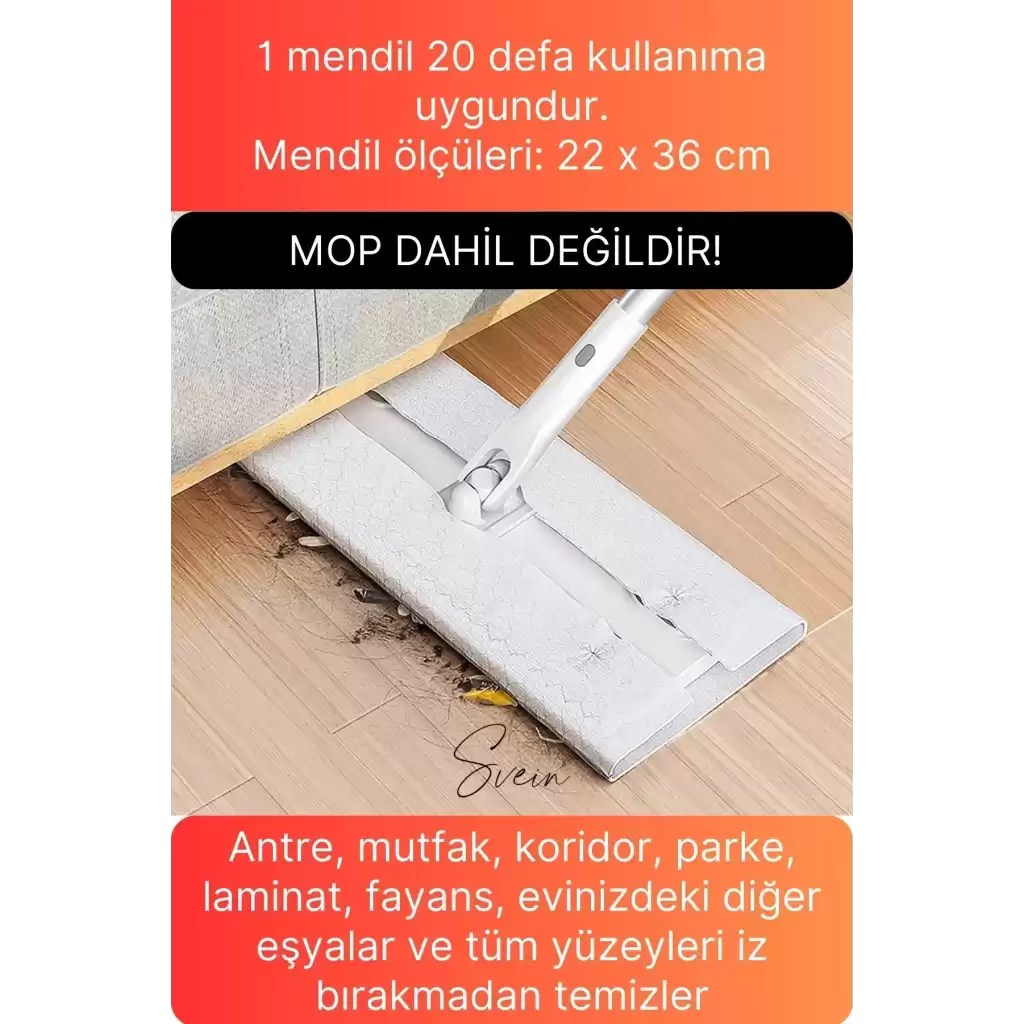 80 Adet Tak Kullan At Islak Mop Yüzey Temizlik Bezi Havlusu İz Bırakmaz Fayans Ahşap Duvar Büyük Boy