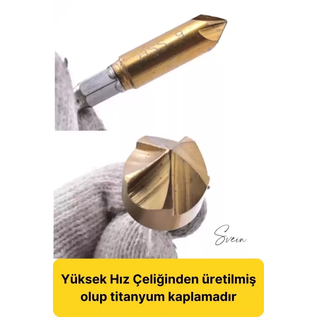 6 Parça Premium Titanyum Kaplama HSS Bits Uçlu Kırılmaz A Kalite Paslanmaz Havşa Açma Matkap Uç Seti