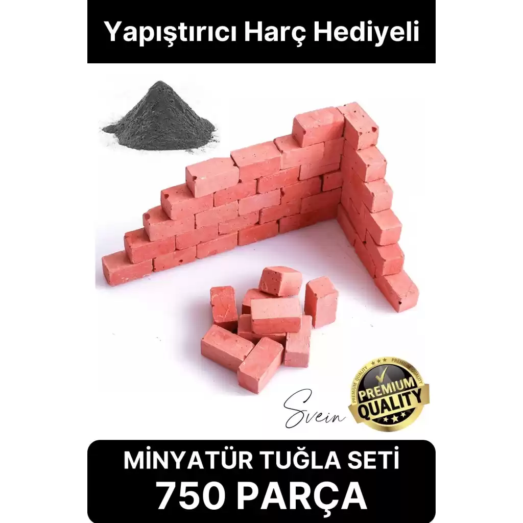 Özel Üretim 750 Parça Eğitici Öğretici Mini Tuğla İnşaat Maket Ev Kendin Yap Boya Beceri Hobi Seti