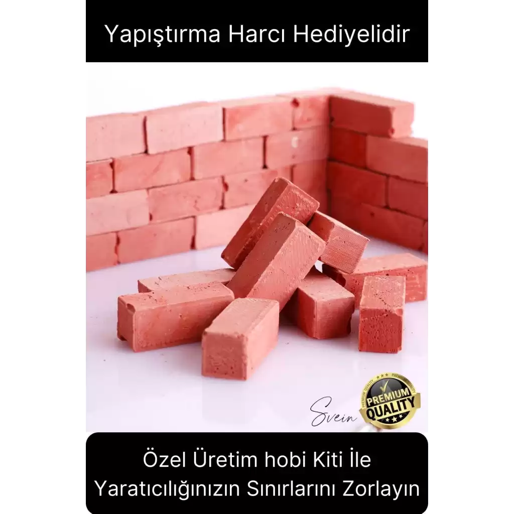 Özel Üretim 1500 Parça Eğitici Öğretici Mini Tuğla İnşaat Maket Ev Kendin Yap Boya Beceri Hobi Seti