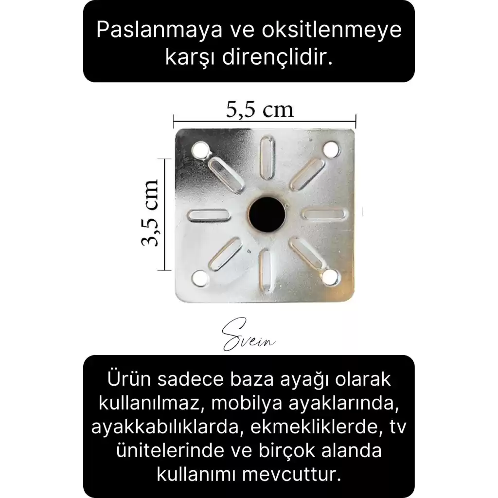 12 Adet 1. Sınıf A Kalite Krom Tablalı Ayarlanabilir Baza Koltuk Kanepe Ayağı Mobilya Tv Ünitesi