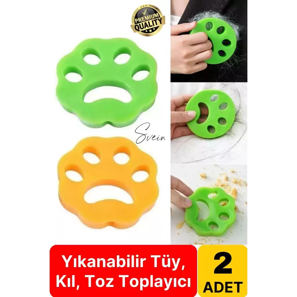 2li Pratik Çok Amaçlı Tüy Toz Kıl Toplayıcı Elbise Temizleme Aparatı Yıkanabilir Çamaşır Makinası