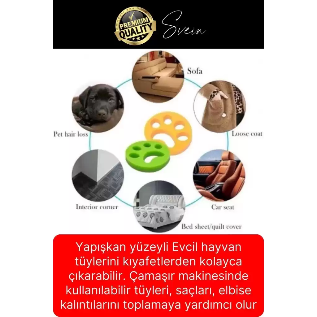 2li Pratik Çok Amaçlı Tüy Toz Kıl Toplayıcı Elbise Temizleme Aparatı Yıkanabilir Çamaşır Makinası
