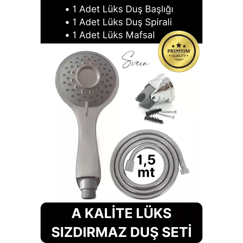 Premium Lüks Duş Başlığı Spiral Mafsal Seti Fonksiyonel Masaj Kopmaz Patlamaz Sızdırmaz Paslanmaz