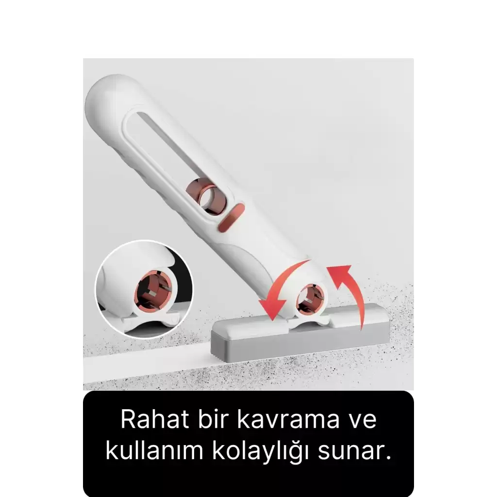 Premium Mini Kelebek Mop Portatif Temizlik Seti Pratik Cam Yüzey Silme Aparatı Taşınabilir Küçük