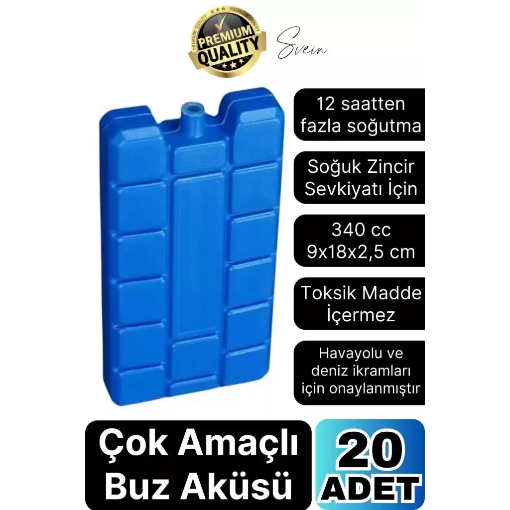 20 Adet Buz Aküsü 12 Saat Termal Soğutma Kamp Piknik Seyahat Yiyecek İçecek Çanta Soğuk Kutusu